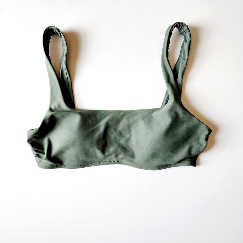 aerie Wide Strap Scoop Neck Bikini Top Small